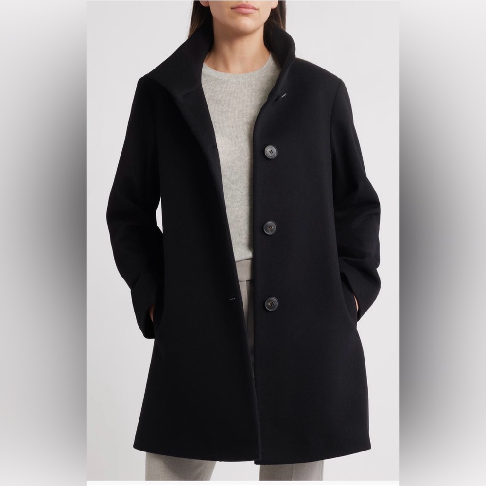 FLEURETTE Funnel Neck Alpaca Coat. 💯% Wool. USA. 10P. Fully lined and like new